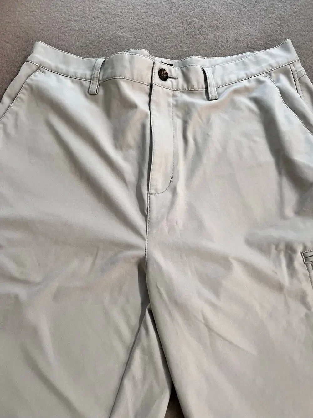Adidas Men's Golf Cargo Performance Shorts Khaki Beige Size 34